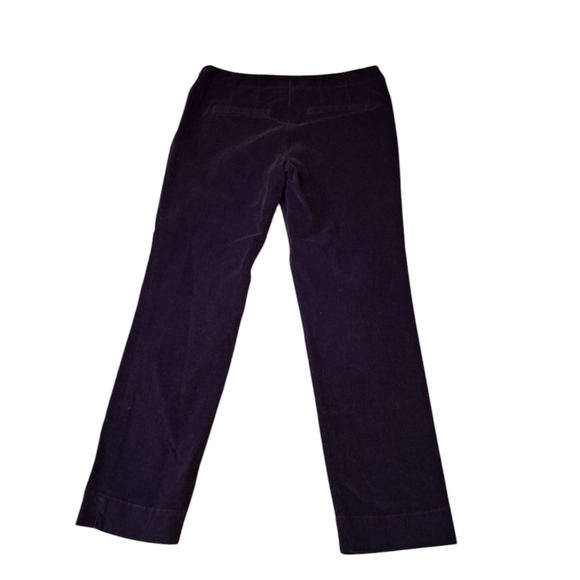 J. Jill Corduroy Plum Purple Pants Ladies Size 8 side Zip Modern Academia - Picture 2 of 4